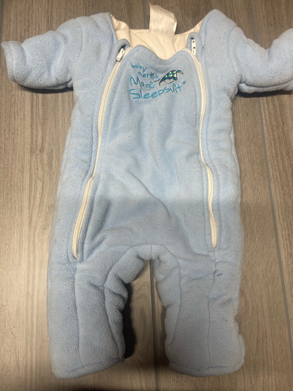 Magic Light Blue Fleece Sleepsuit Jacket for Kids